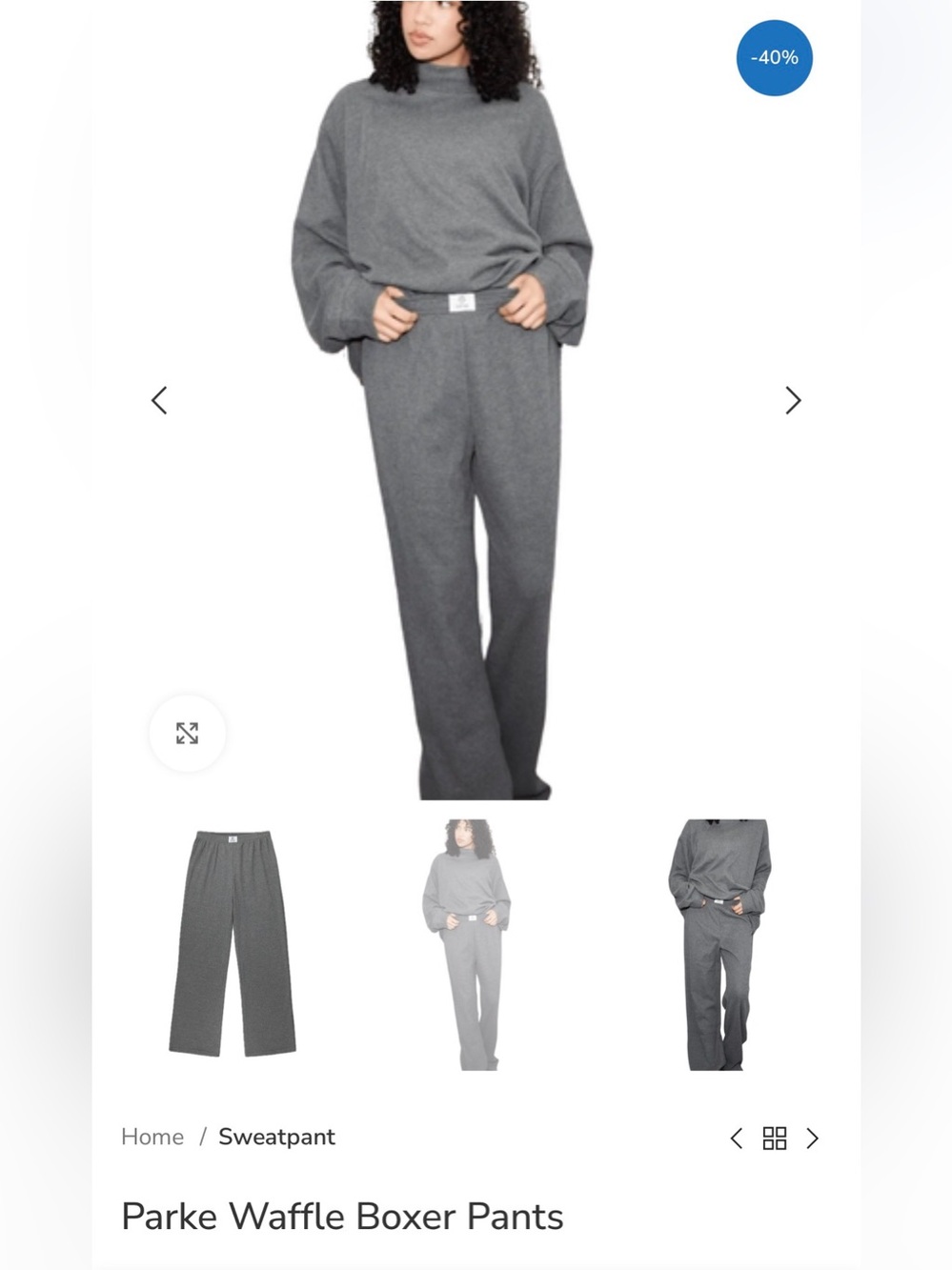 Parke Gray Waffle Lounge Pants